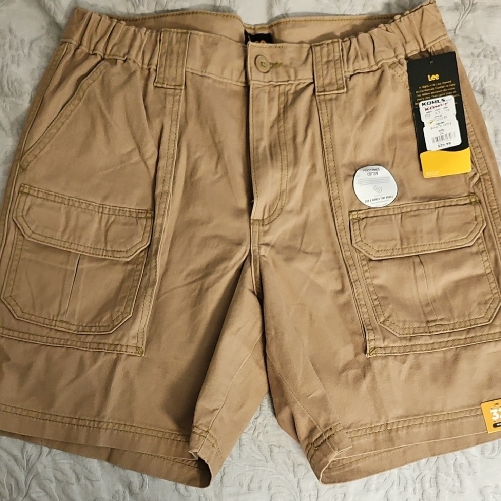 Lee Tan Cargo Shorts Relaxed Fit